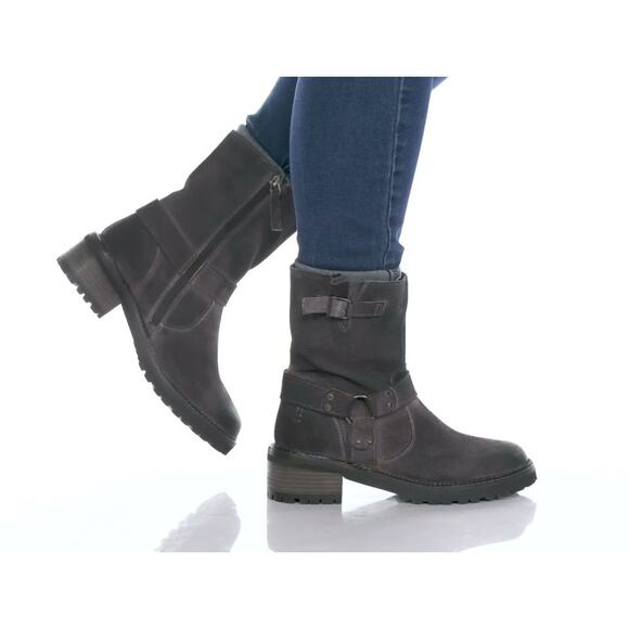 ROAN by Bed Stu Emerson Grey Suede Rust 7.5M Moto Motorcycle Soft - Picture 1 of 13